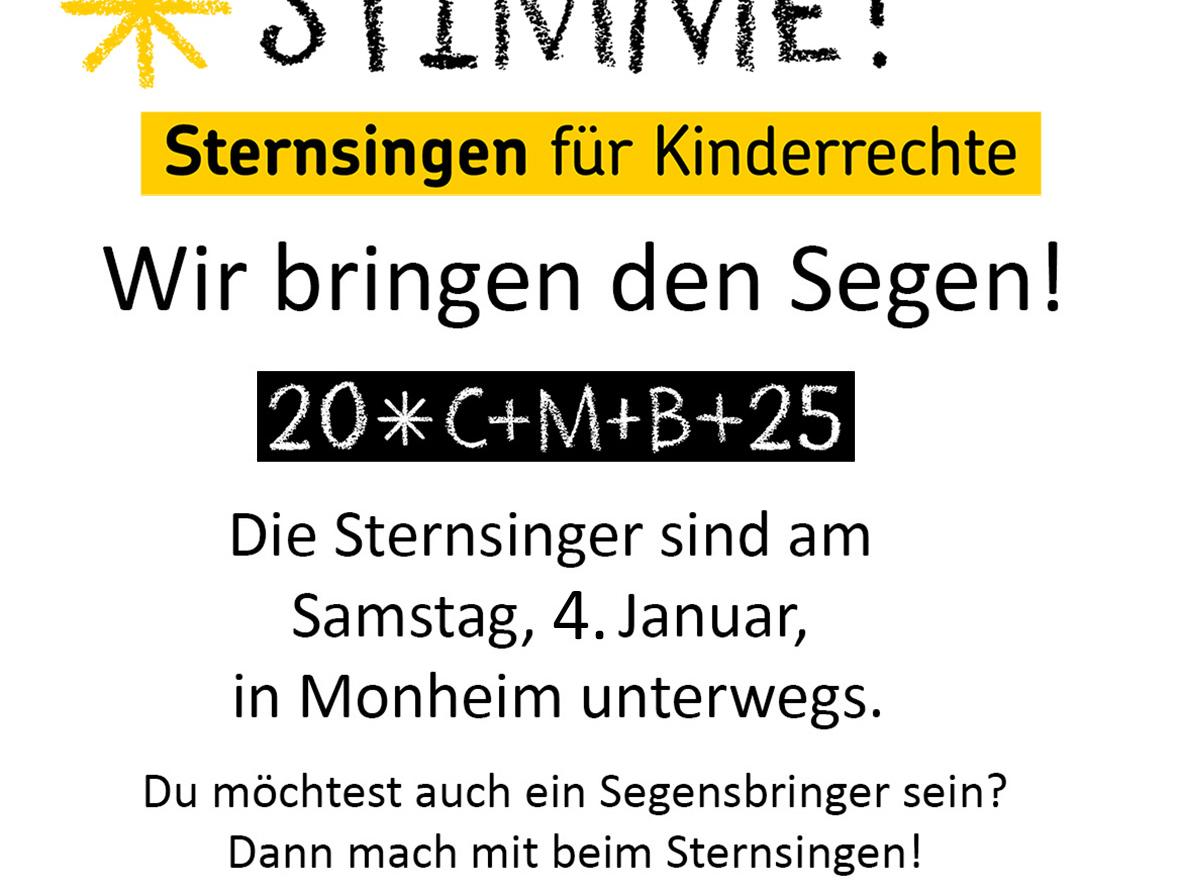 Sternsingen 2025 Ankündigung